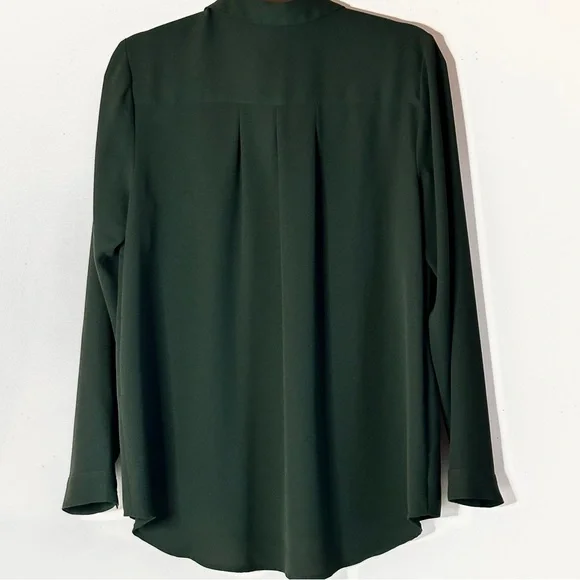 J Jill Pine Green Crepe Blouse S - Picture 2 of 7
